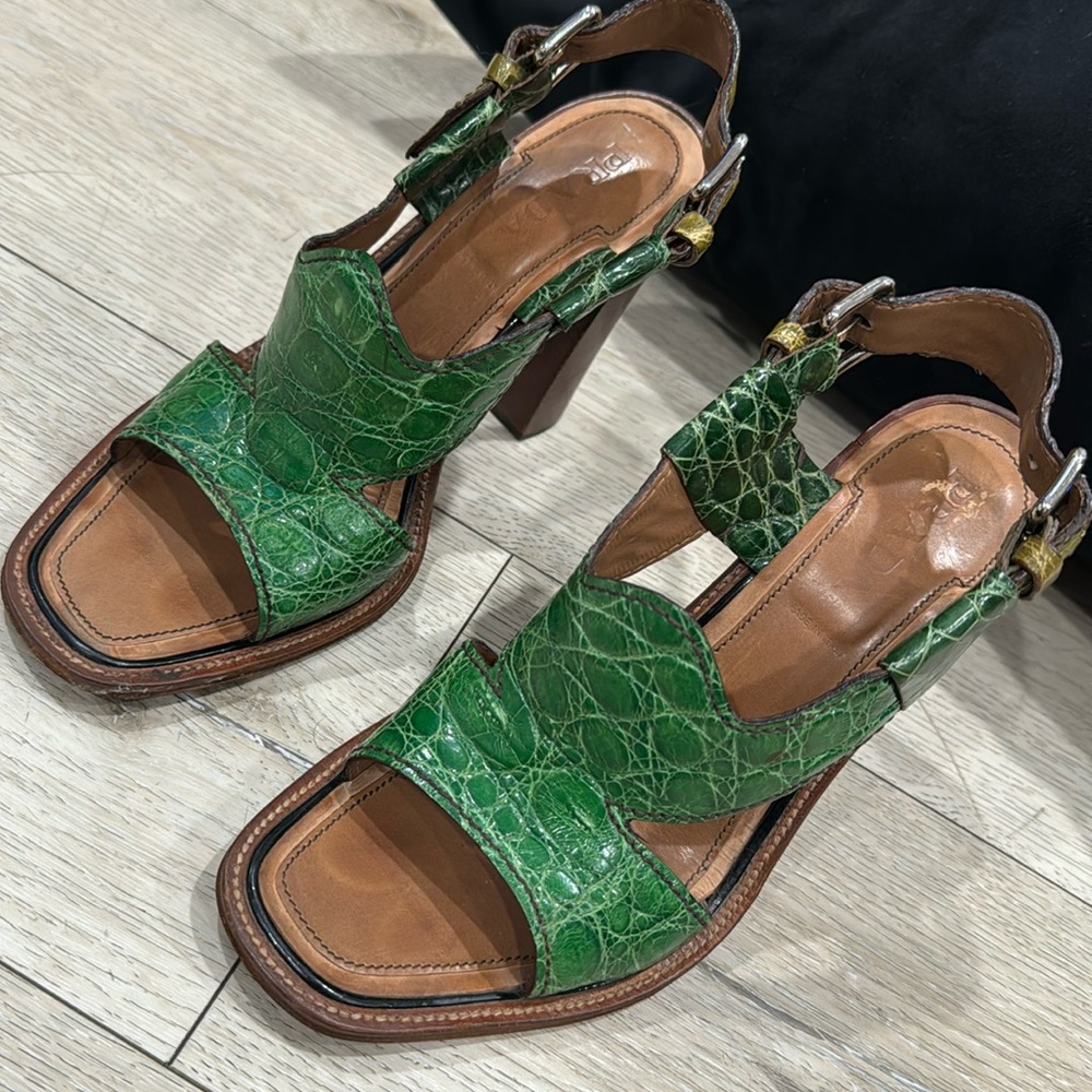 Prada heels green